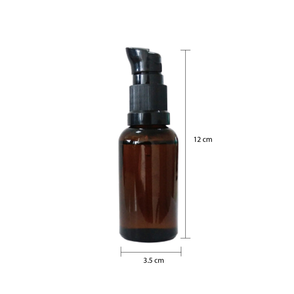 50ml Amber Glass Pump Bottle