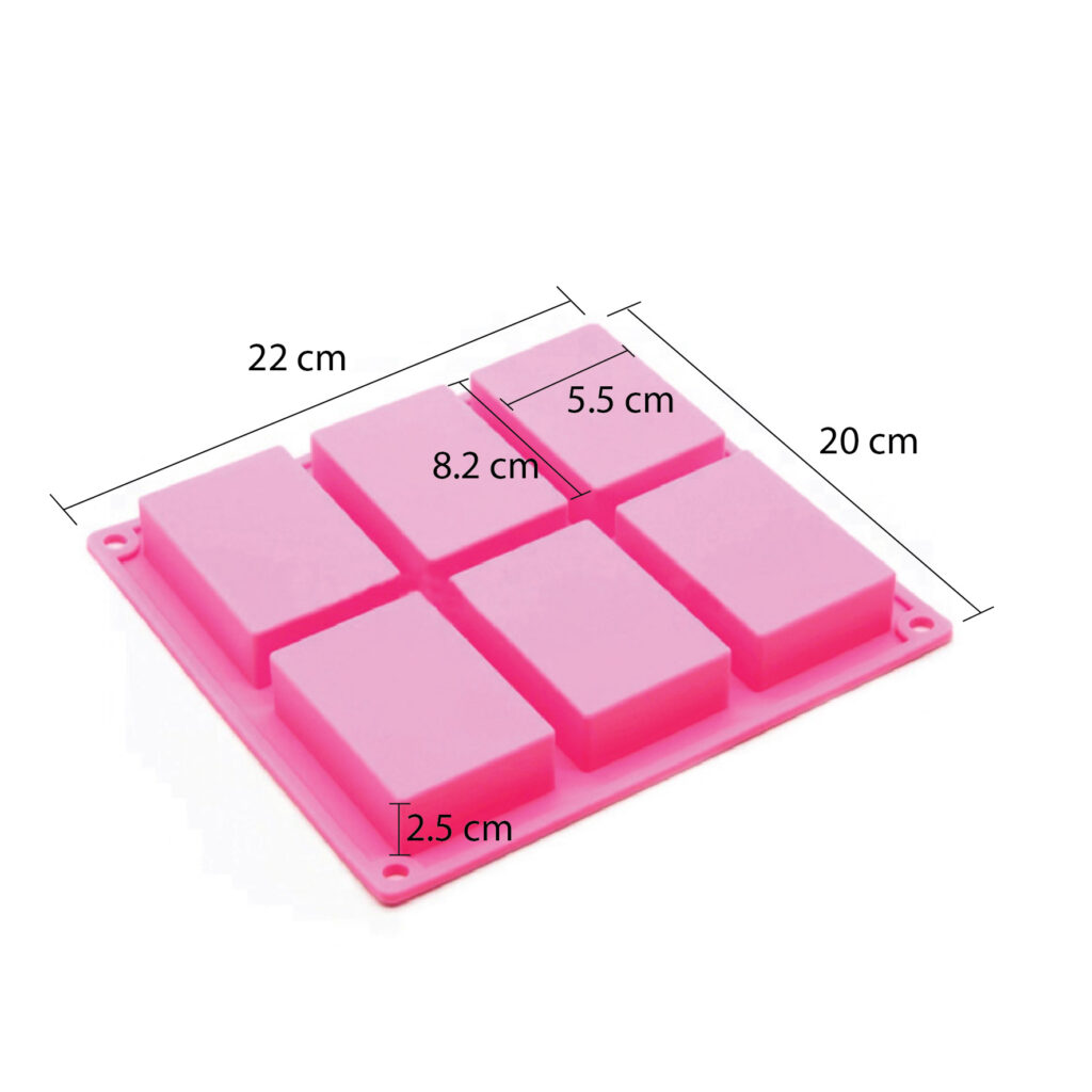 rectangular soap mold size