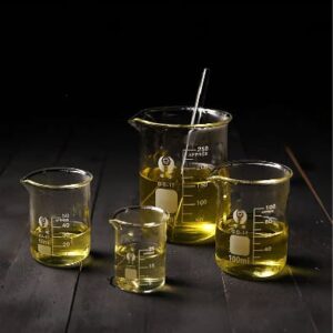 Empty Glass Beaker Borosilicate Liquid Measurement Cup