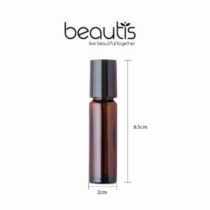 10ml Amber Glass Metal Roller