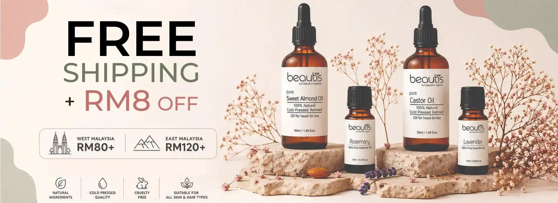 Home Beautis store free shipping & rm8 off voucher
